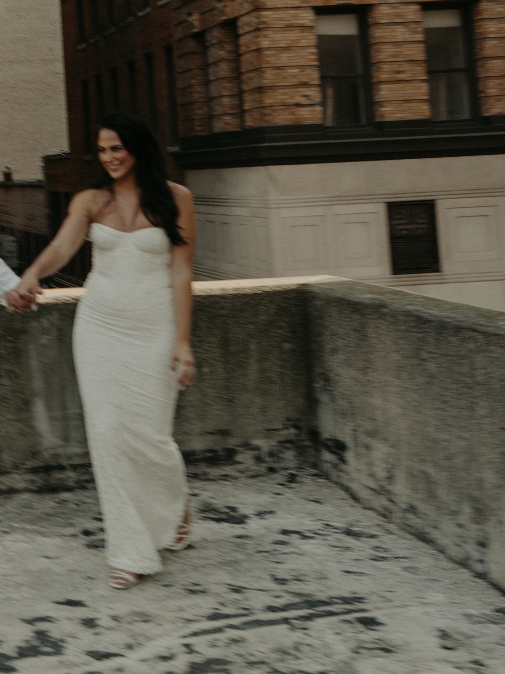 House of CB Cream Strapless Maxi Dress